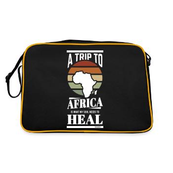 Cadeau de Noël Africa Sunset - Sac Retro - noir/or - Dos