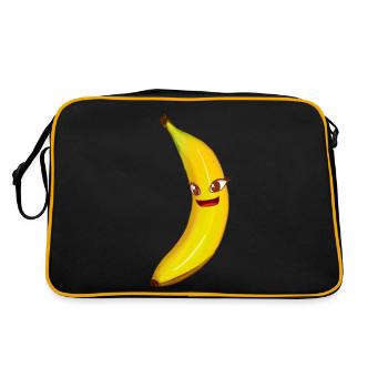 Banane Banane Fruit Fruit Visage - Sac Retro - noir/or - Dos