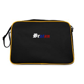 bratan jeunesse mot drôle design vintage - Sac Retro - noir/or - Dos