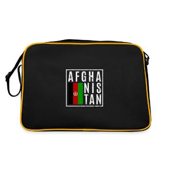 Afghanistan - Retro Tasche - Schwarz/Gold - Hinten