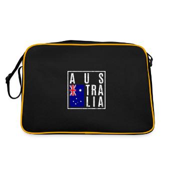 Australien - Retro Tasche - Schwarz/Gold - Hinten