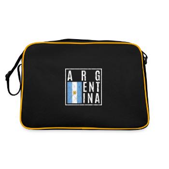 Argentinien - Retro Tasche - Schwarz/Gold - Hinten