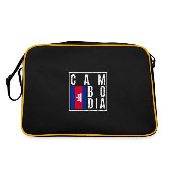 Cambodge - Sac Retro - noir/or - Dos