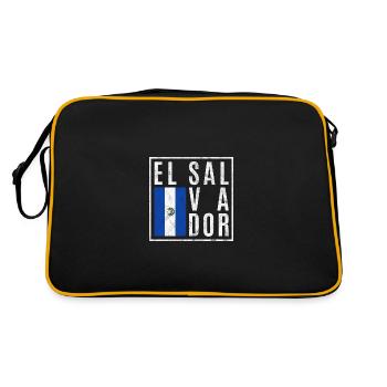 El Salvador - Retro Tasche - Schwarz/Gold - Hinten