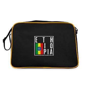 Éthiopie - Sac Retro - noir/or - Dos