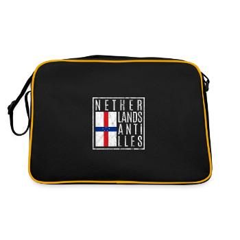 Niederländische Antillen - Retro Tasche - Schwarz/Gold - Hinten