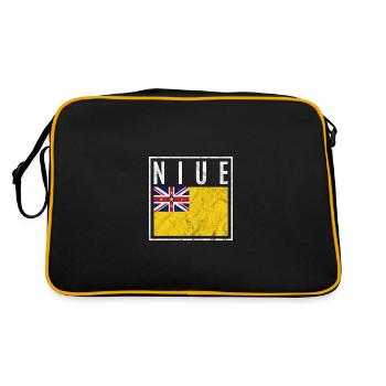 Nioué - Sac Retro - noir/or - Dos