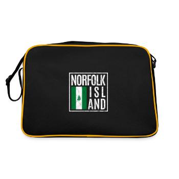 Norfolkinsel - Retro Tasche - Schwarz/Gold - Hinten