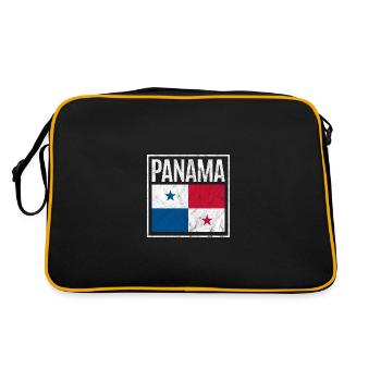 Panama - Retro Tasche - Schwarz/Gold - Hinten