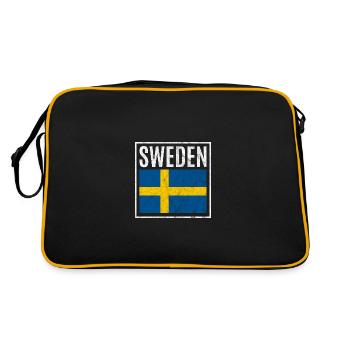 Suède - Sac Retro - noir/or - Dos