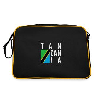 Tansania - Retro Tasche - Schwarz/Gold - Hinten