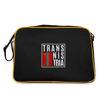 Transnistrien - Retro Tasche - Schwarz/Gold - Hinten