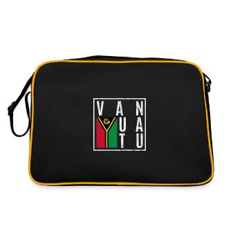 Vanuatu - Retro Tasche - Schwarz/Gold - Hinten