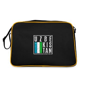 Ouzbékistan - Sac Retro - noir/or - Dos