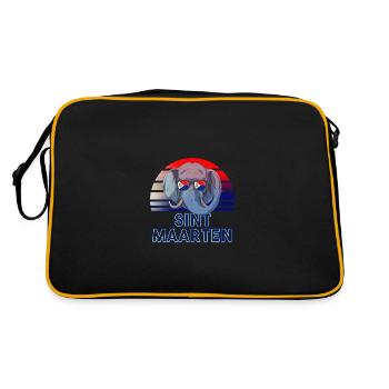 Sint Maarten - Retro Tasche - Schwarz/Gold - Hinten