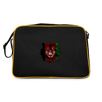 Afghanistan - Retro Tasche - Schwarz/Gold - Hinten