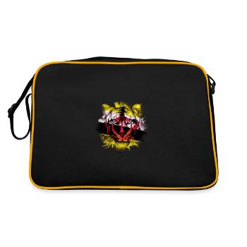 Brunei - Retro Tasche - Schwarz/Gold - Hinten