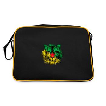 Französisch-Guayana - Retro Tasche - Schwarz/Gold - Hinten