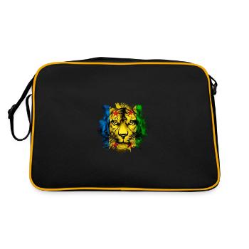 Ogoni - Retro Tasche - Schwarz/Gold - Hinten