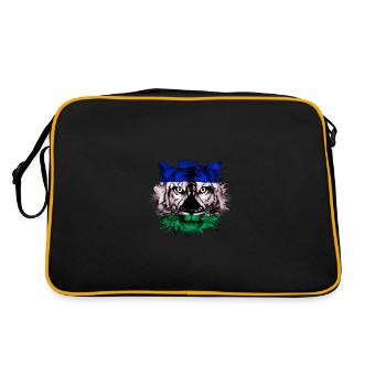Lesotho - Retro Tasche - Schwarz/Gold - Hinten