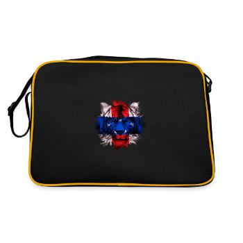 Niederländische Antillen - Retro Tasche - Schwarz/Gold - Hinten