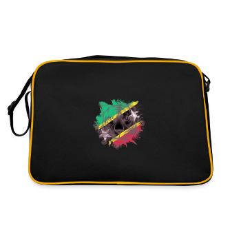 Saint Kitts and Nevis - Retro Bag - black/gold - Back