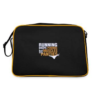 Muscles Gym Bodybuilding Fitness Workout Gift - Retro Bag - black/gold - Back