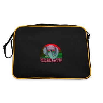 Vanuatu - Retro Tasche - Schwarz/Gold - Hinten