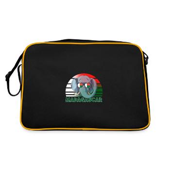 Madagaskar - Retro Tasche - Schwarz/Gold - Hinten