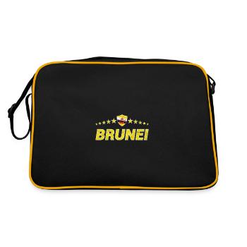 Brunei - Retro Tasche - Schwarz/Gold - Hinten