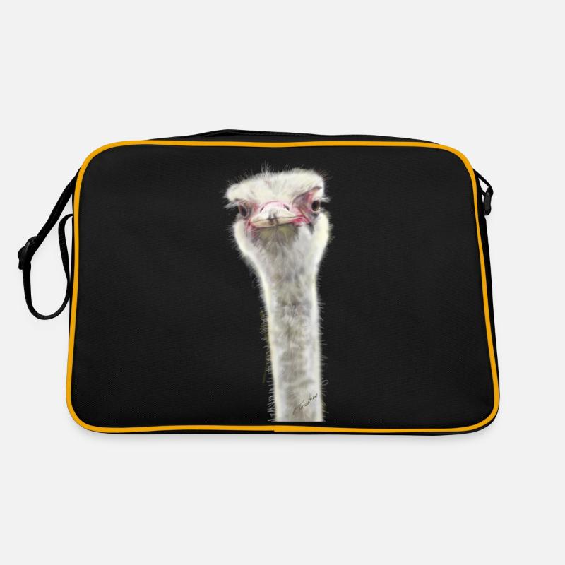 Strauß - Retro Tasche - Schwarz/Gold
