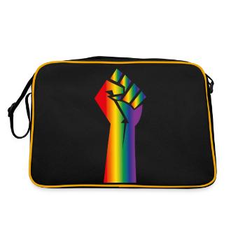 #LGBTQ - Sac Retro - noir/or - Dos