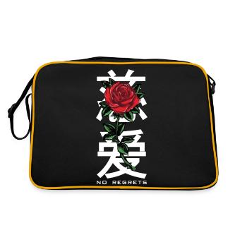 No Regrets Roses Japan - Retro Bag - black/gold - Back