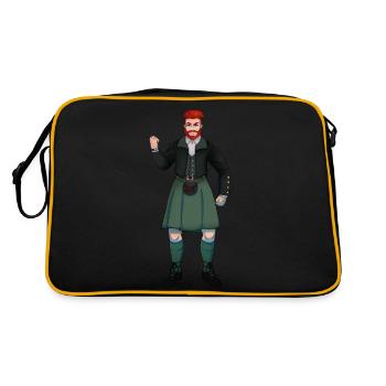 Finley - Retro Tasche - Schwarz/Gold - Hinten