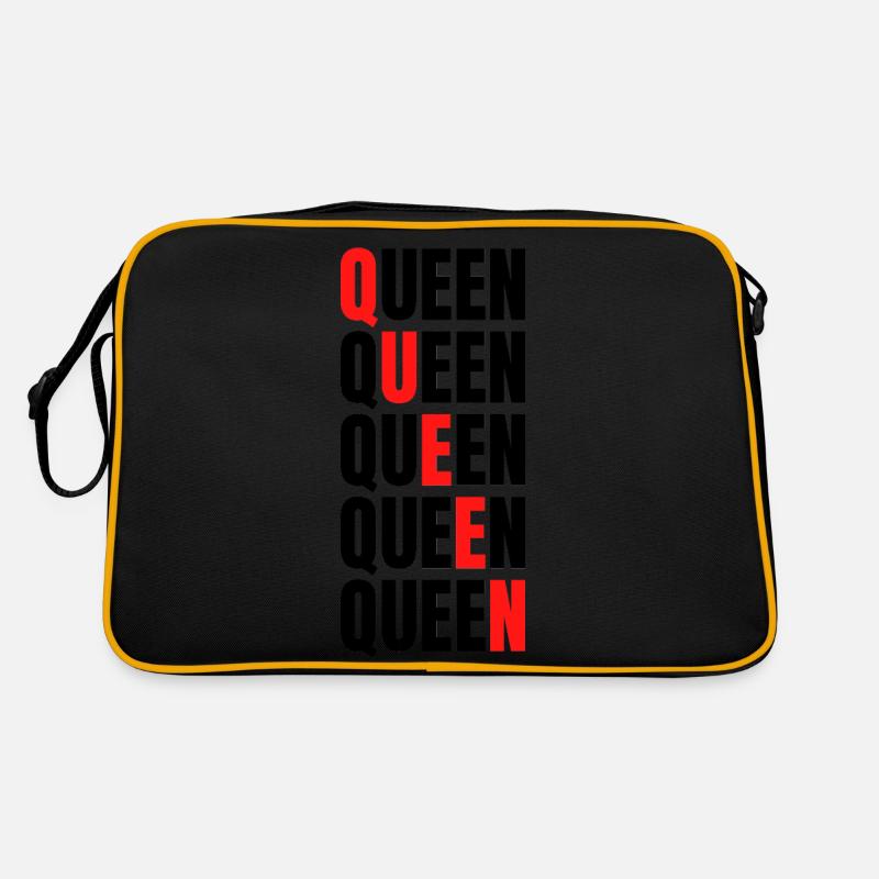 Queen - Retro Tasche - Schwarz/Gold