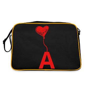 Lettre a coeur - Sac Retro - noir/or - Dos