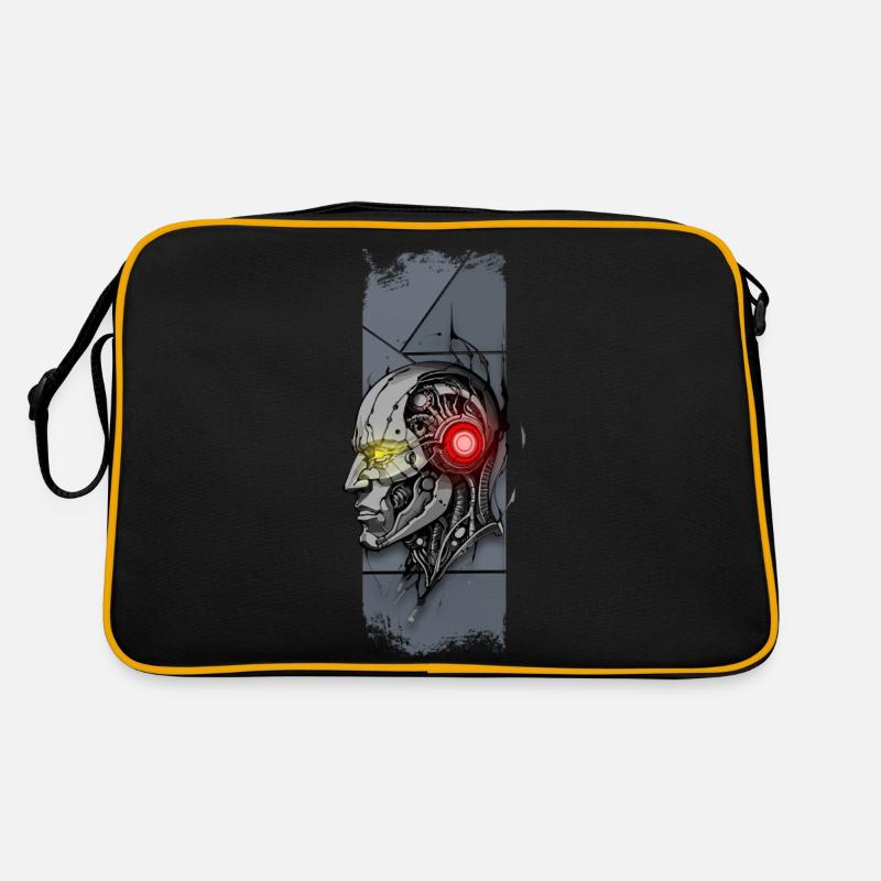 Mechanical Mind: Cyborg Robot Head Sac Retro
