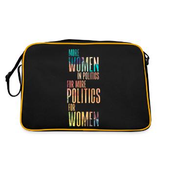 More women in politics for more politics for women - Retro Bag - black/gold - Back