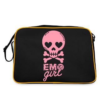 Emo Girl! - Retro Bag - black/gold - Back