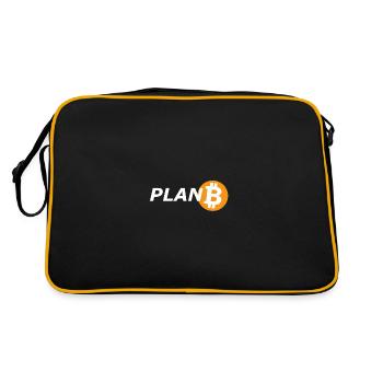Plan B - Retro Tasche - Schwarz/Gold - Hinten