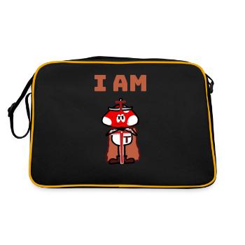 I am T! - Retro Tasche - Schwarz/Gold - Hinten