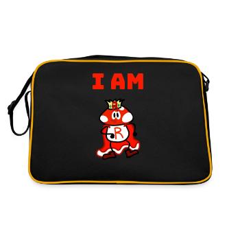 Je suis R! - Sac Retro - noir/or - Dos