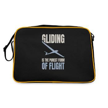 Glider Sayings | Pilots Gliding Gift - Retro Bag - black/gold - Back