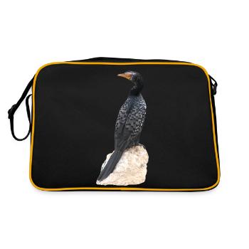 Reed Cormorant - Cormorant - Birds - Ornithology - Retro Bag - black/gold - Back