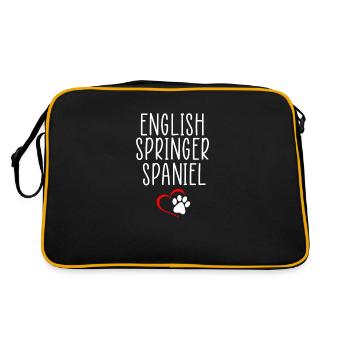 English springer quote - Retro Bag - black/gold - Back