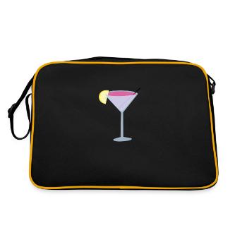 Goodlife Drink - Retro Tasche - Schwarz/Gold - Hinten