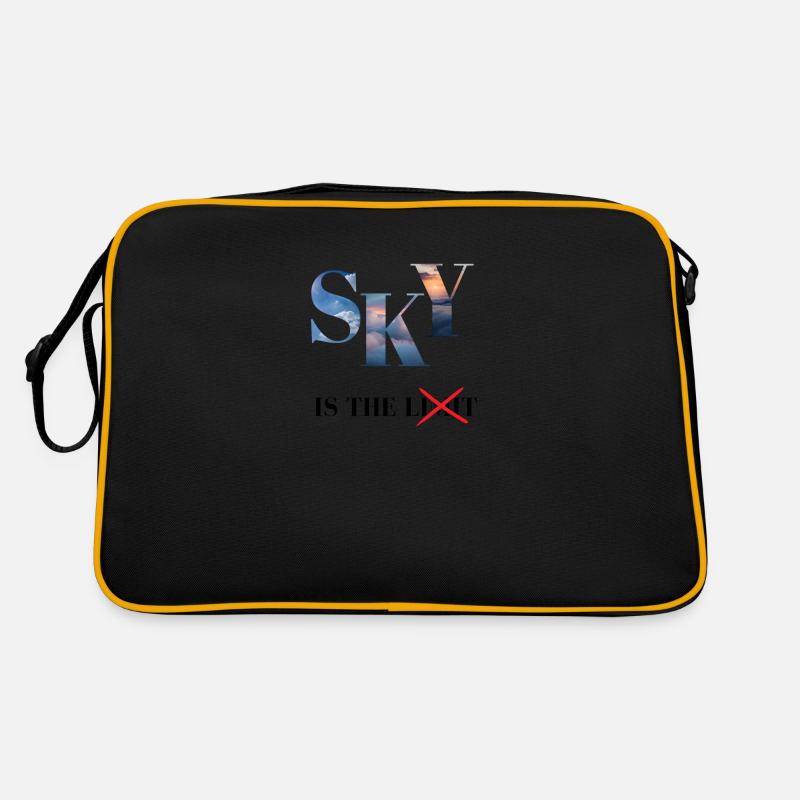 SKY IS NOT THE LIMIT - Retro Tasche - Schwarz/Gold
