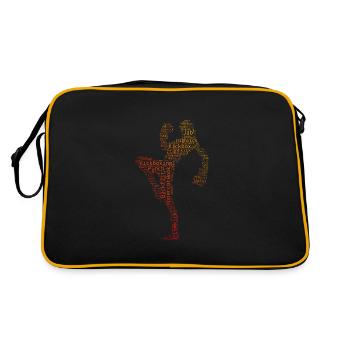 Kickboxing Kickboxer Boxing Men - Retro Bag - black/gold - Back