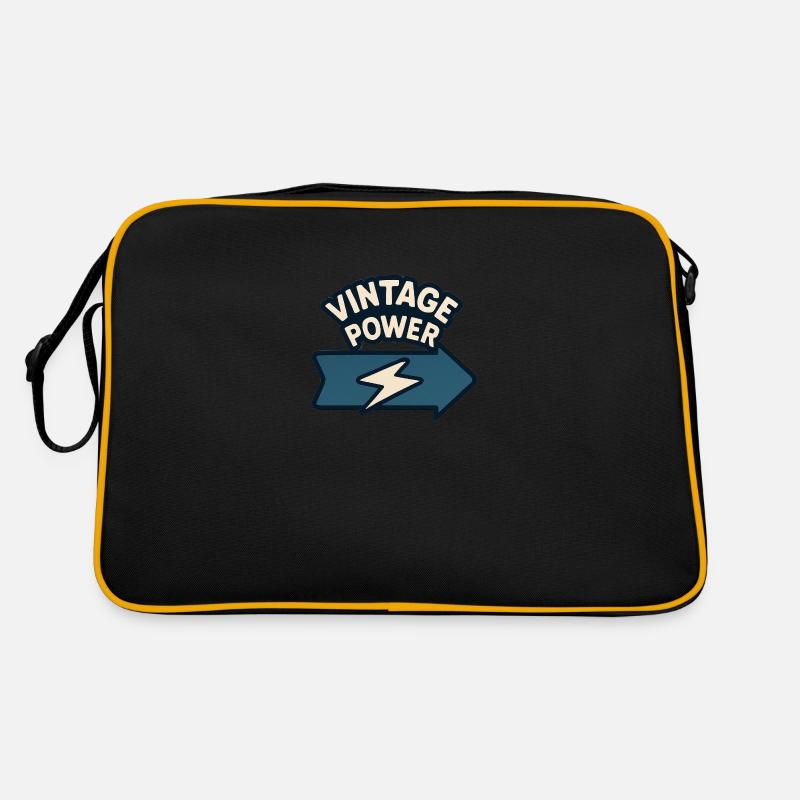 Stylized Arrow & Lightning Retro Bag