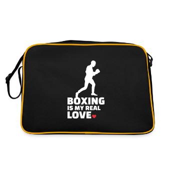 I love boxing for all boxers and boxing lovers. - Retro Bag - black/gold - Back